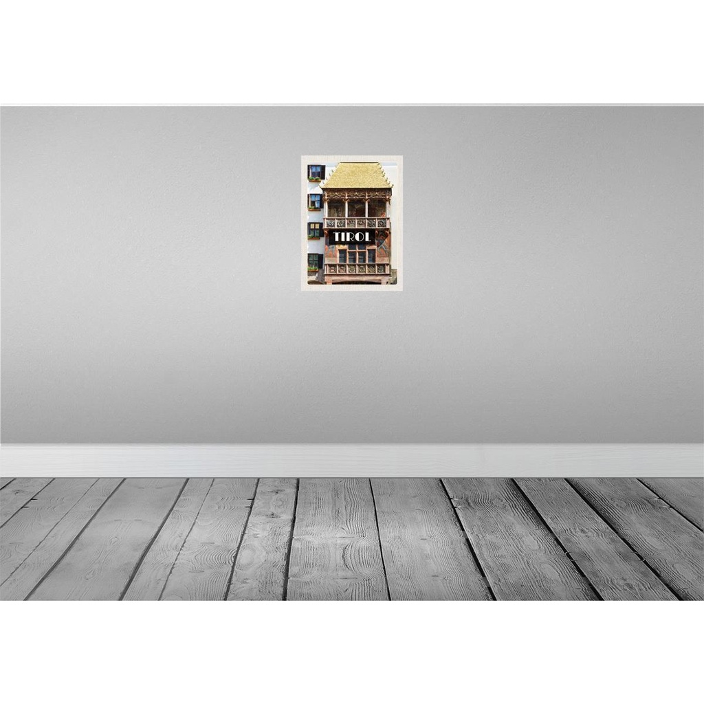 [LA-136964] Blechschild 40x30 cm Tirol Gebäude Kunst Mittelalter Bildmotiv Reisemotiv Abenteuer Reisen Europa Urlaub Bild 2