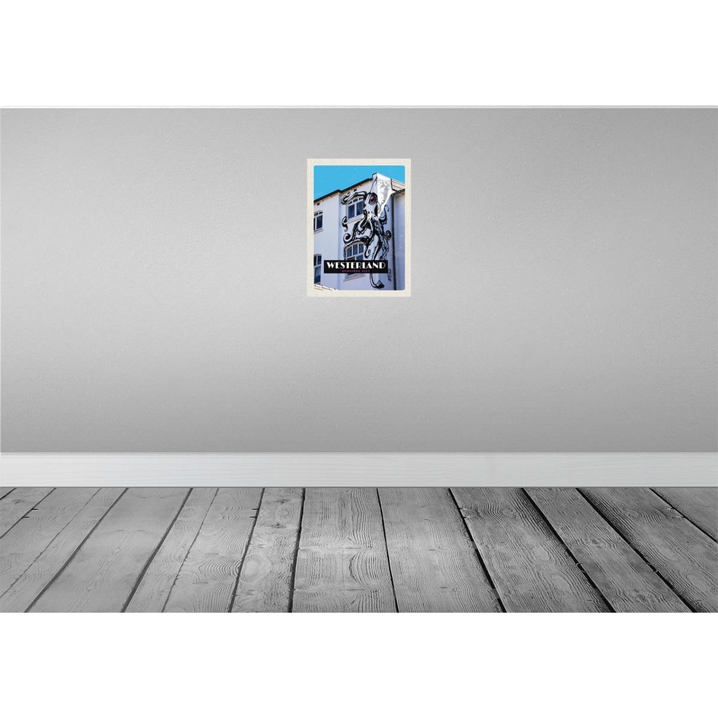 [LA-136969] Blechschild 40x30 cm Westerland Sylt Tintenfisch Graffiiti Bildmotiv Reisemotiv Abenteuer Reisen Urlaub Bild 2