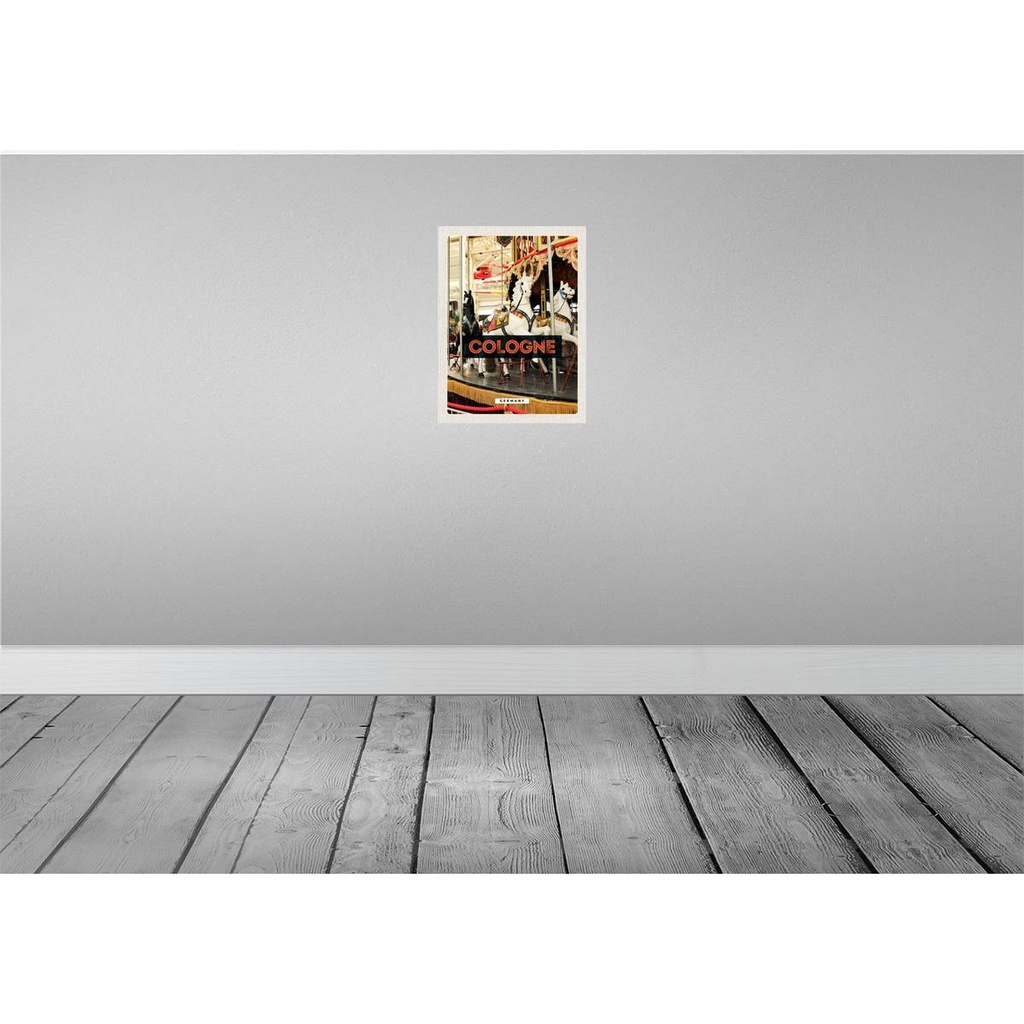 [LA-136988] Blechschild 40x30 cm Köln Deutschland Pferdekarussell Spaß Bildmotiv Reisemotiv Abenteuer Reisen Urlaub Bild 2