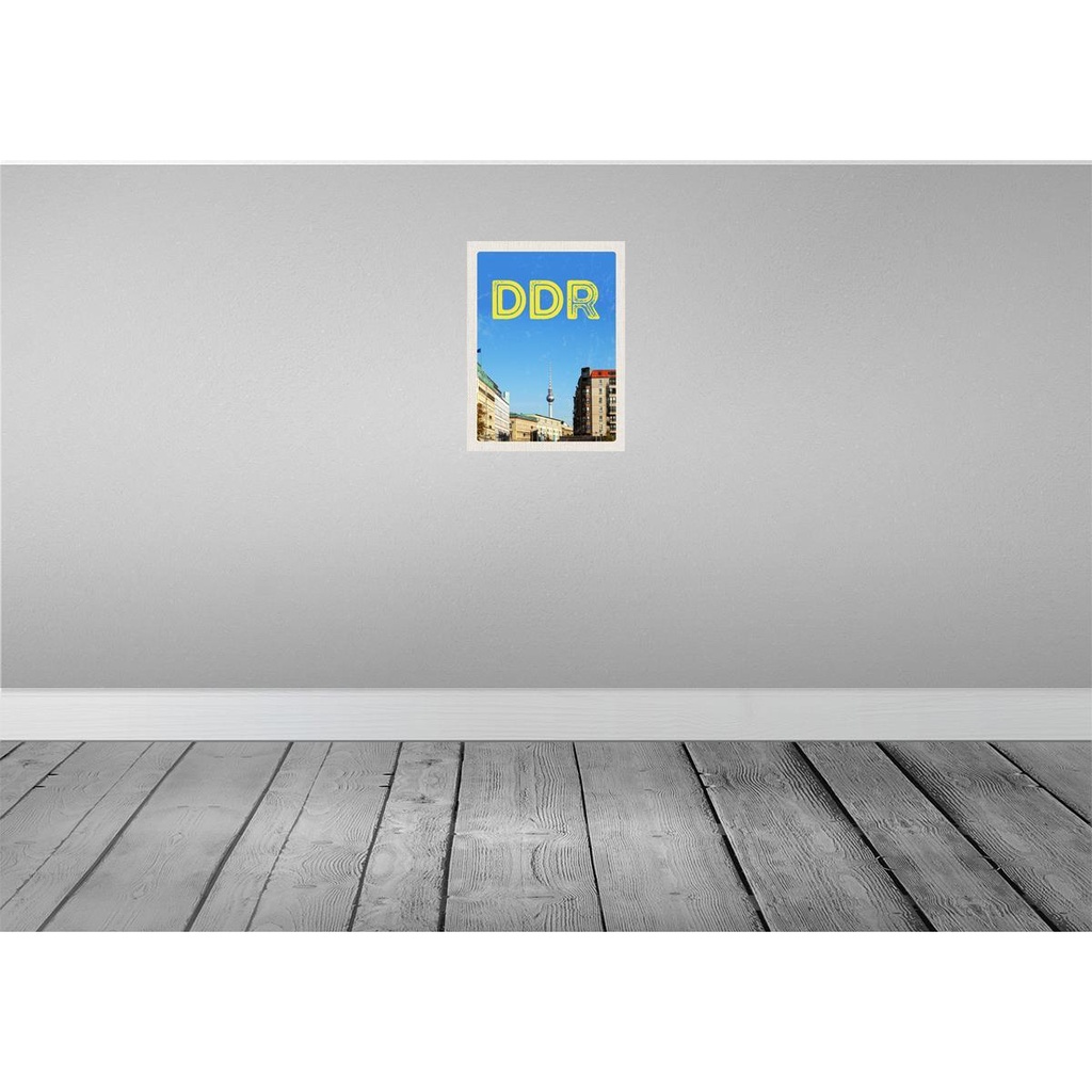 [LA-137003-H] Holzschild 40x30 cm Berlin Deutschland Fernsehrturm DDR Bildmotiv Reisemotiv Abenteuer Reisen Bild 2