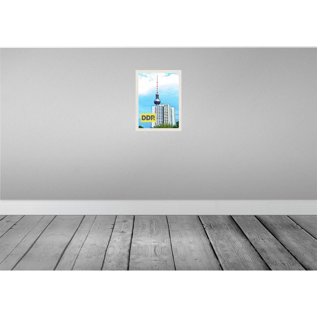 [LA-137004-H] Holzschild 40x30 cm Berlin Trip Fernsehrturm DDR Bildmotiv Reisemotiv Deutschland Bild 2