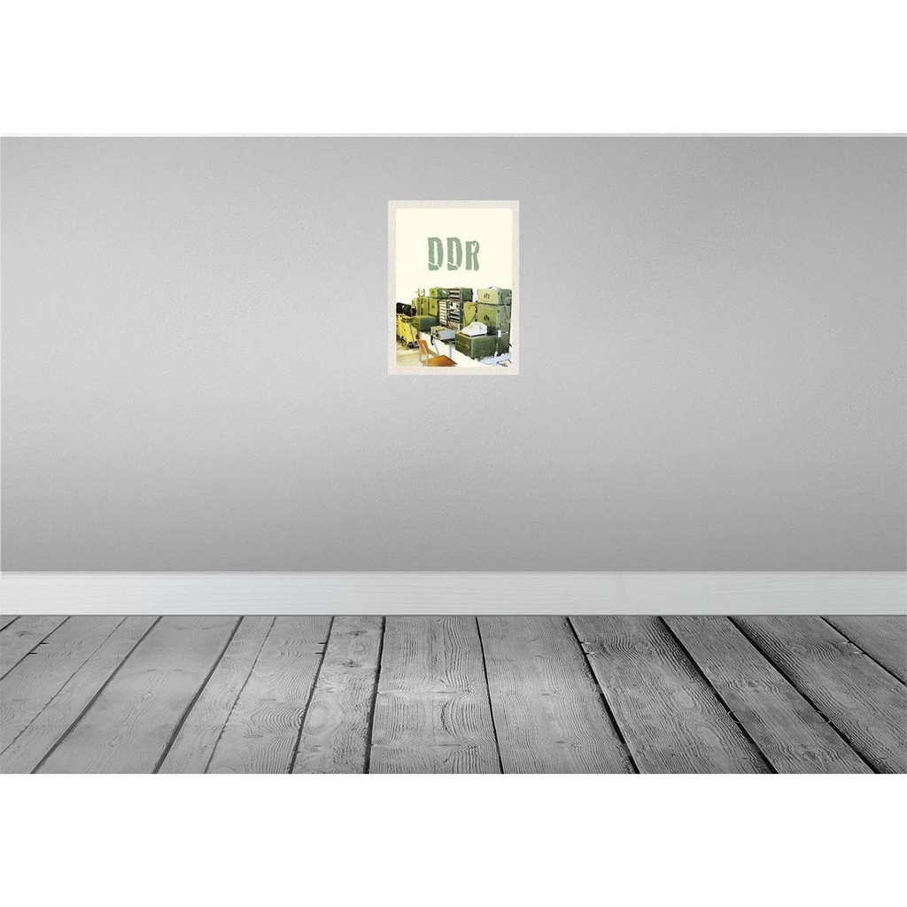 [LA-137005-H] Holzschild 40x30 cm Berlin Deutschland DDR Telefon abhören Bildmotiv Reisemotiv Abenteuer Reisen Bild 2