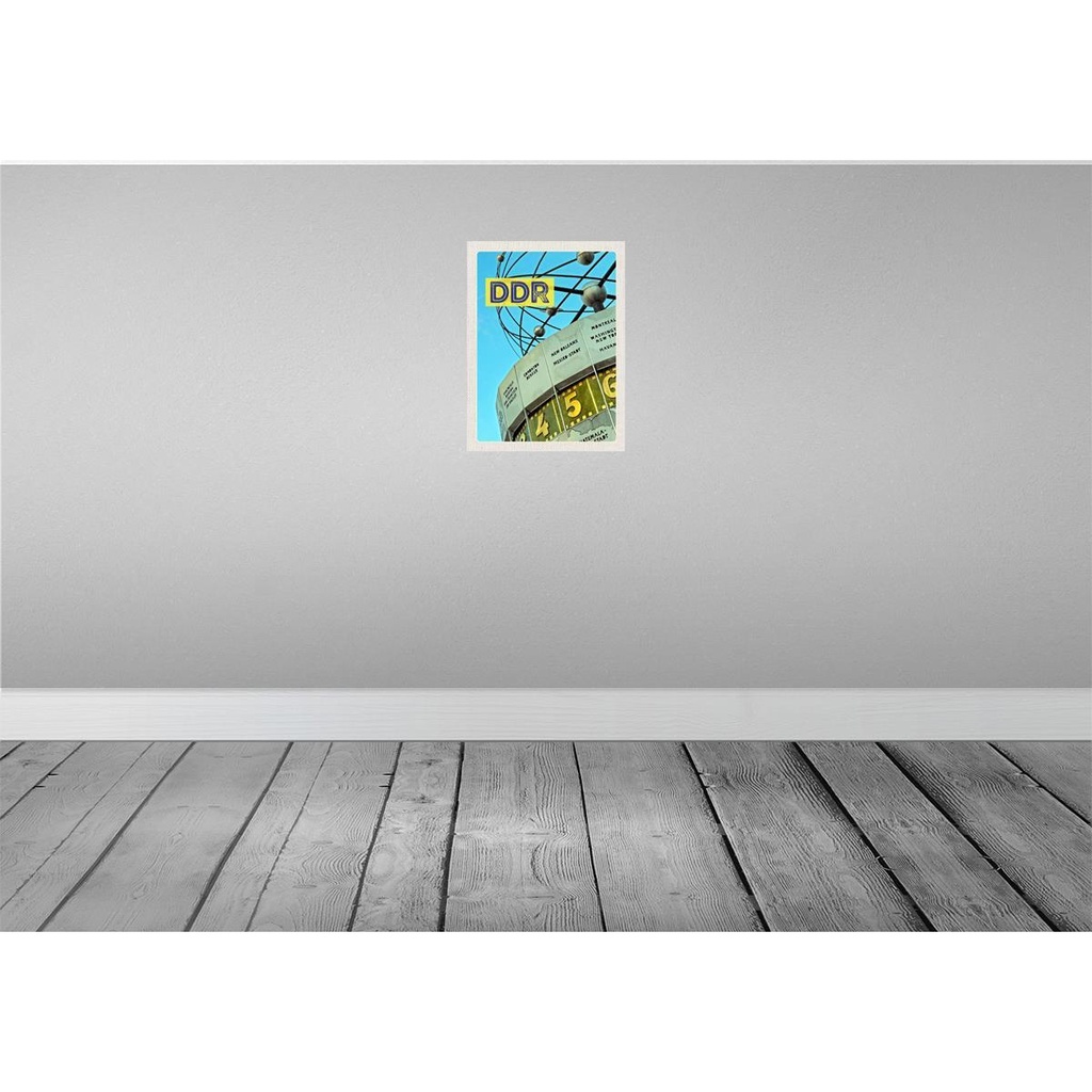 [LA-137007-H] Holzschild 40x30 cm Berlin Deutschland Weltzeituhr DDR Bildmotiv Reisemotiv Abenteuer Reisen Bild 2