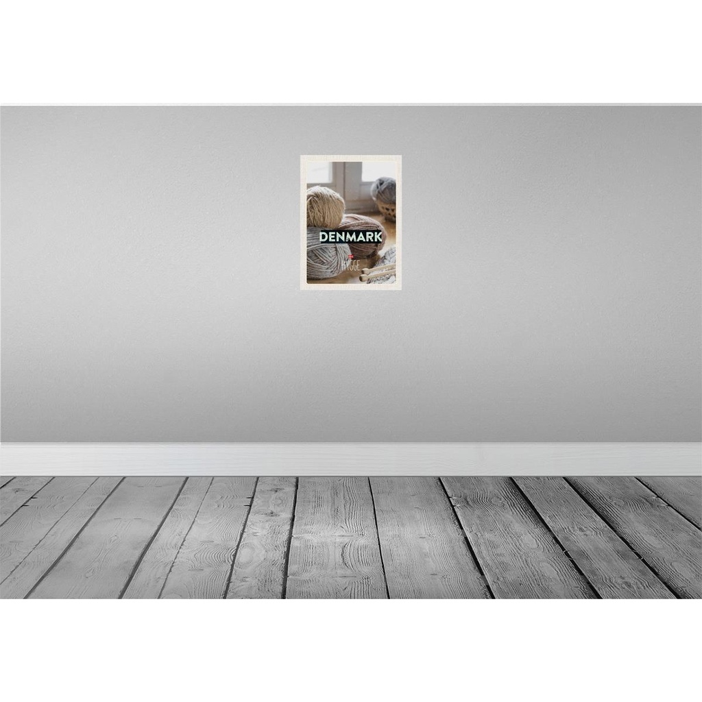 [LA-137017] Blechschild 40x30 cm Dänemark Wolle Europa Urlaub weiß grau häkeln weich Bildmotiv Reisemotiv Abenteuer Reisen Bild 2