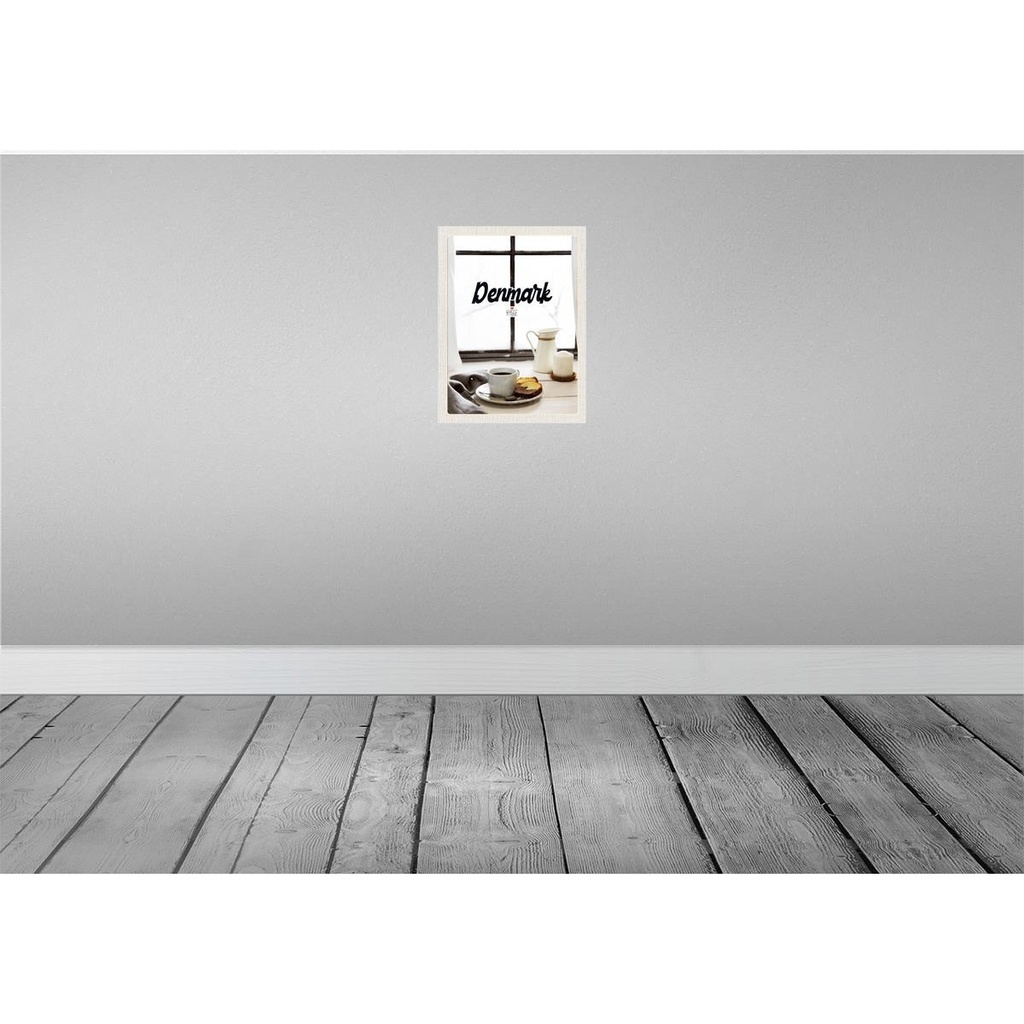 [LA-137022] Blechschild 40x30 cm Dänemark Kaffee Urlaub und Kuchen Fenster Bildmotiv Reisemotiv Abenteuer Reisen Europa Bild 2