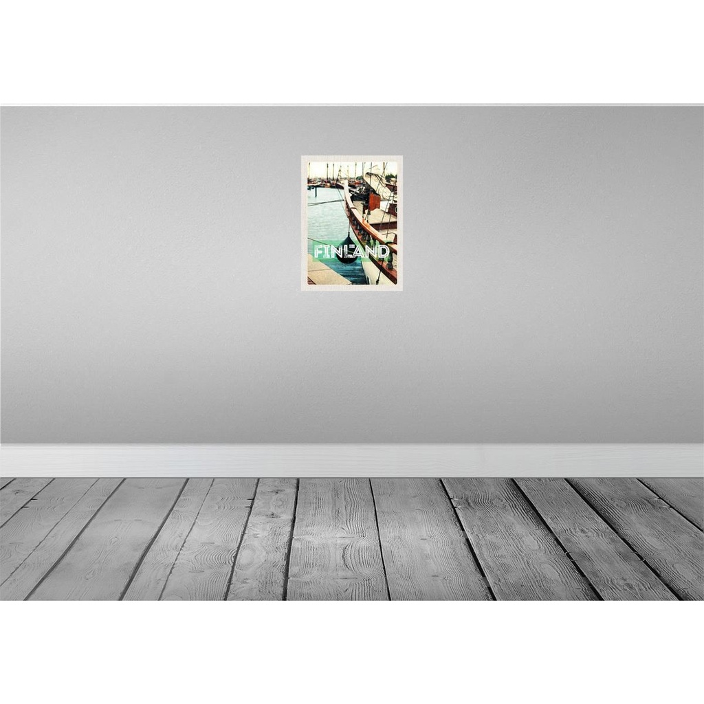 [LA-137041] Blechschild 40x30 cm Finnland Wasser Meer Schiff Bildmotiv Reisemotiv Abenteuer Reisen Europa Urlaub Bild 2