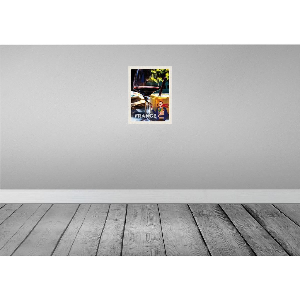 [LA-137053] Blechschild 40x30 cm Frankreich Camembert Käse Delikatesse Bildmotiv Reisemotiv Abenteuer Reisen Europa Urlaub Bild 2
