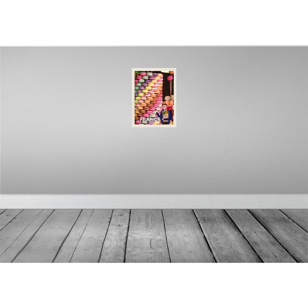 [LA-137057] Blechschild 40x30 cm Frankreich Süßspeisen Macarons süß Bildmotiv Reisemotiv Abenteuer Reisen Europa Urlaub Bild 2