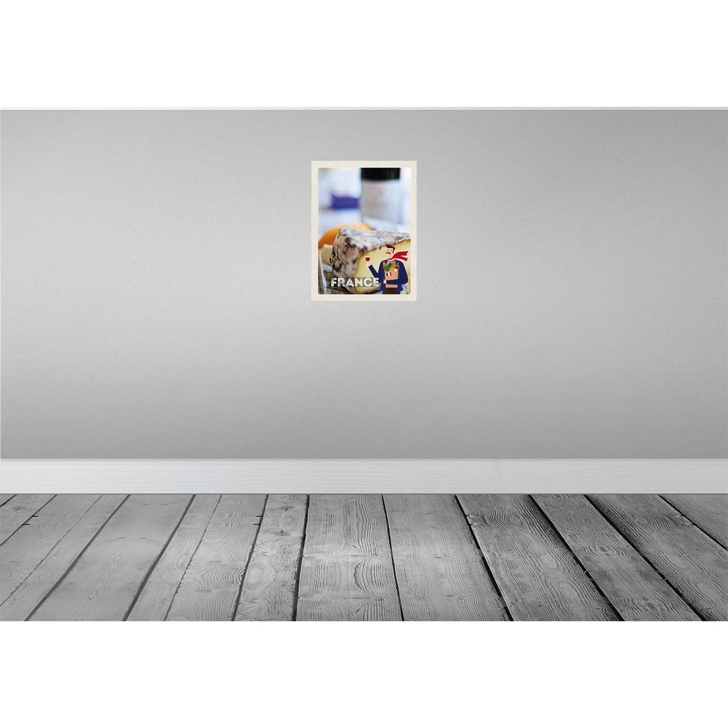 [LA-137065] Blechschild 40x30 cm Frankreich Käse Emmentaler Produktion Bildmotiv Reisemotiv Abenteuer Reisen Europa Urlaub Bild 2