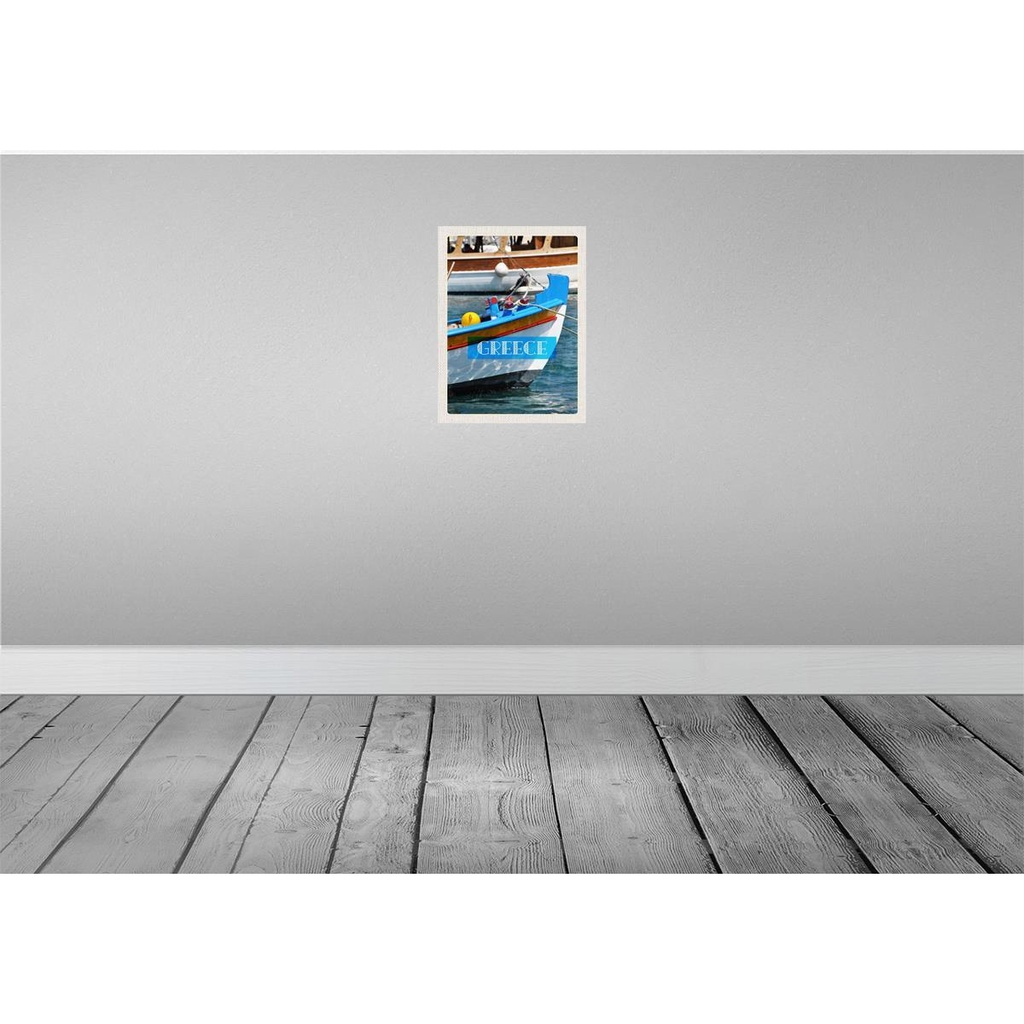 [LA-137070] Blechschild 40x30 cm Greece Griechenland Urlaub Sommer Boot Meer Bildmotiv Reisemotiv Abenteuer Reisen Europa Bild 2
