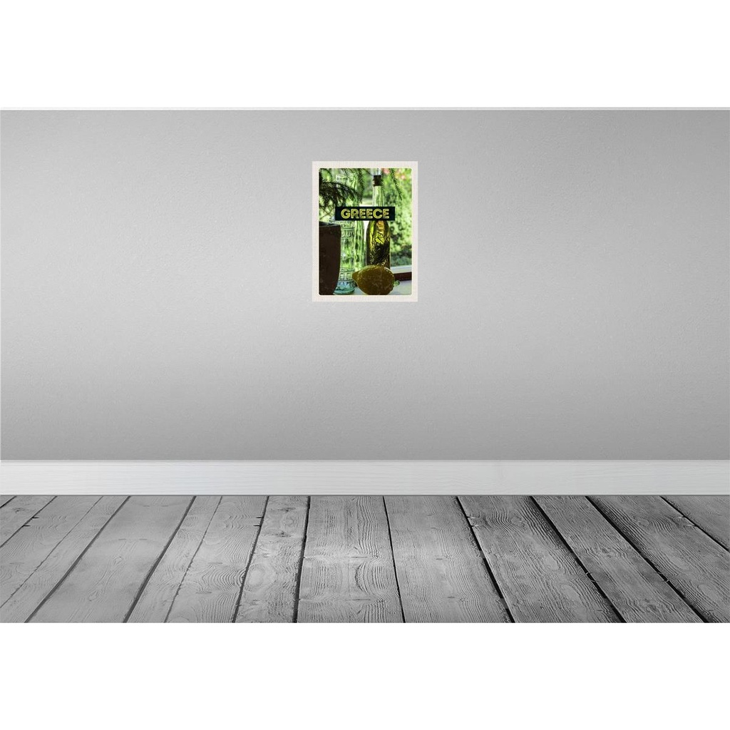 [LA-137077-H] Holzschild 40x30 cm Greece Griechenland Flaschen Bildmotiv Reisemotiv Europa Bild 2