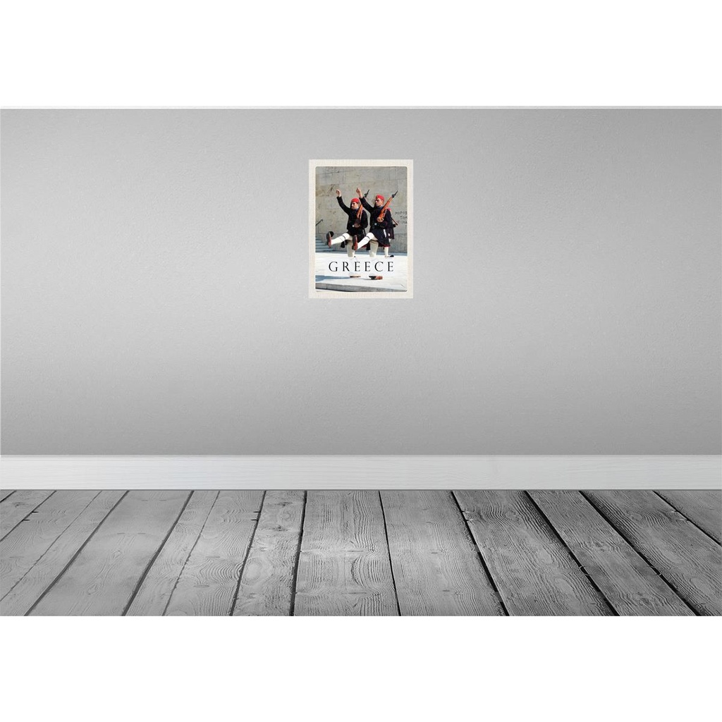 [LA-137080] Blechschild 40x30 cm Greece Griechenland Urlaub Soldaten Waffe Hut Bildmotiv Reisemotiv Abenteuer Reisen Europa Bild 2
