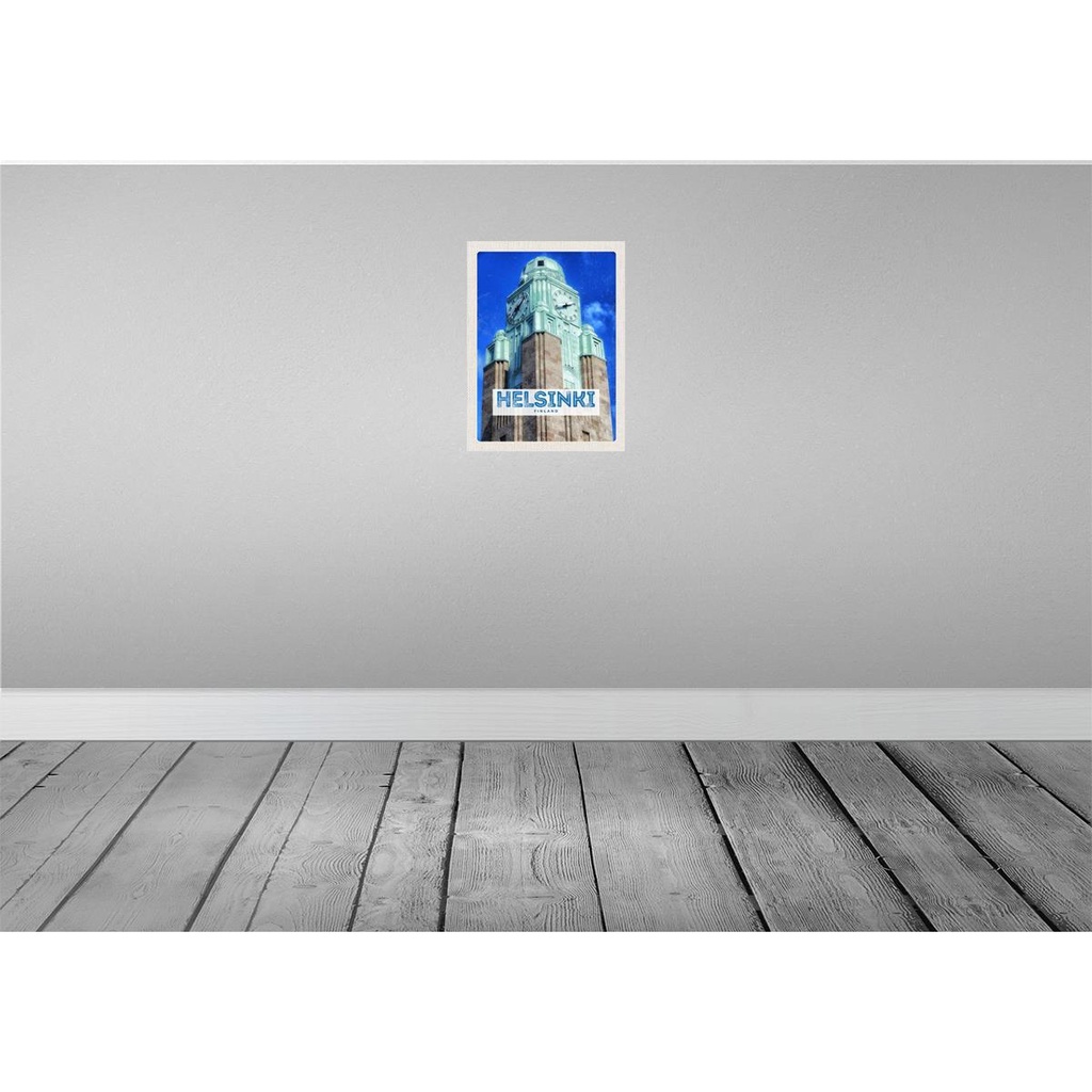 [LA-137085-H] Holzschild 40x30 cm Helsinki Finnland Kirche Architektur Bildmotiv Reisemotiv Europa Bild 2