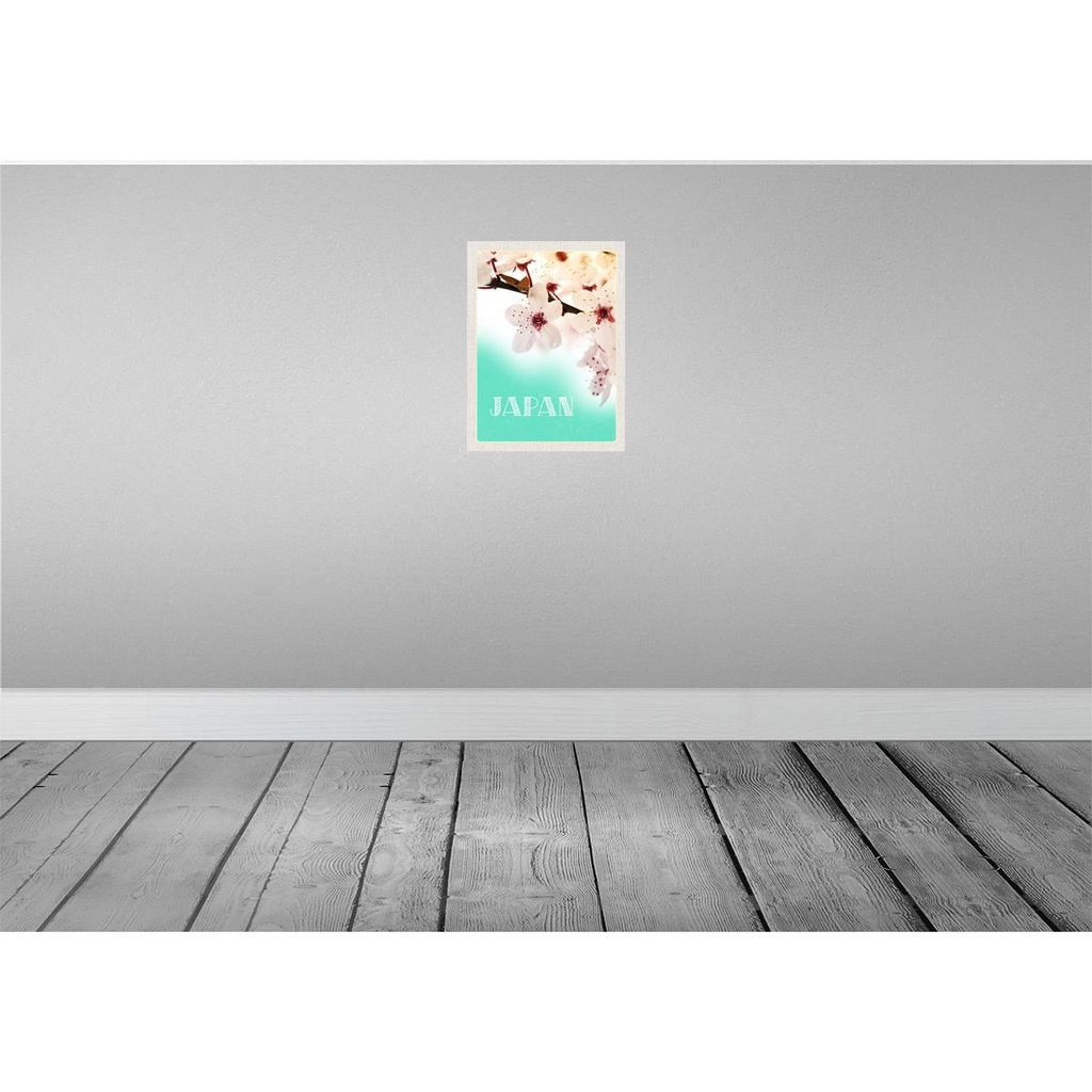 [LA-137109] Blechschild 40x30 cm Japan Asien Urlaub Blume weiß rosa Natur Bildmotiv Reisemotiv Abenteuer Reisen Bild 2