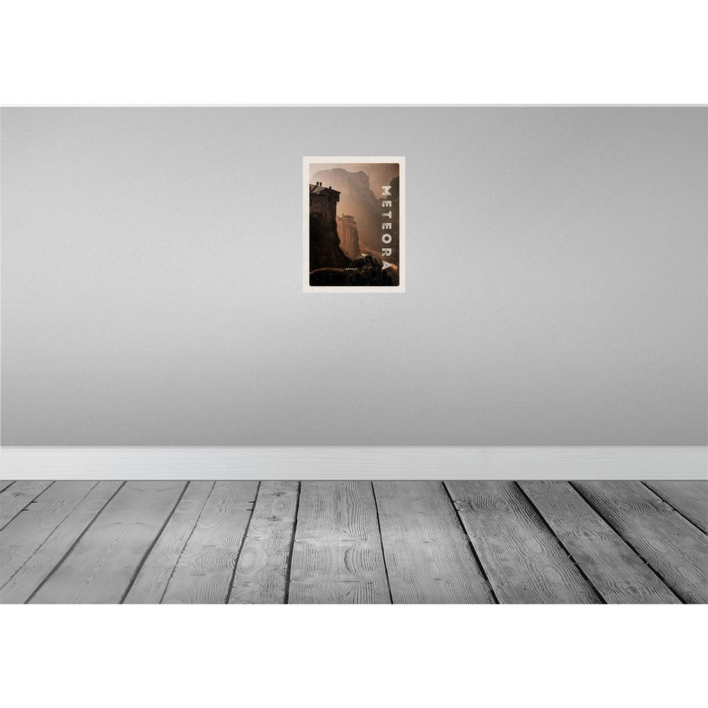 [LA-137117] Blechschild 40x30 cm Griechenland Meteora Gebirge Natur Bildmotiv Reisemotiv Abenteuer Reisen Europa Urlaub Bild 2