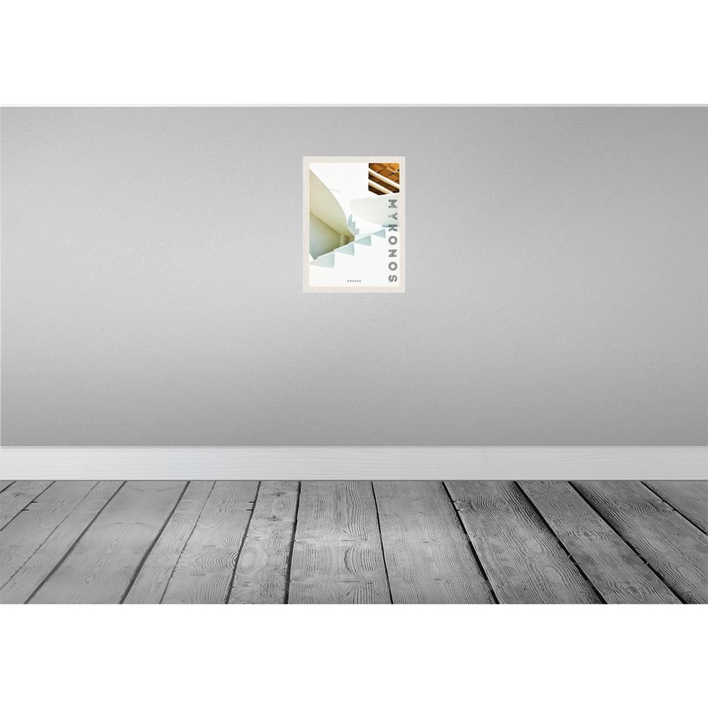 [LA-137120] Blechschild 40x30 cm Mykonos Griechenland weiße Treppen Bildmotiv Reisemotiv Abenteuer Reisen Europa Urlaub Bild 2