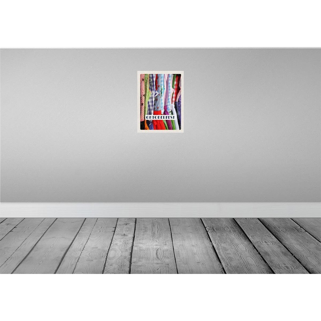[LA-137132-H] Holzschild 40x30 cm München Otoberfest Dirndl rot tanzen Deutschland Bild 2