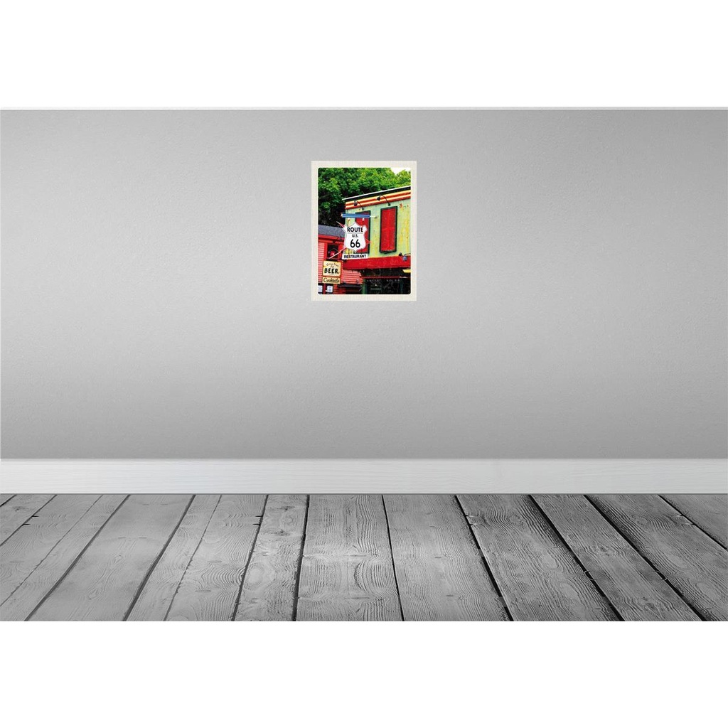 [LA-137147] Blechschild 40x30 cm Amerika Route 66 Restaurant Chicago Bildmotiv Reisemotiv Abenteuer Reisen Urlaub Bild 2