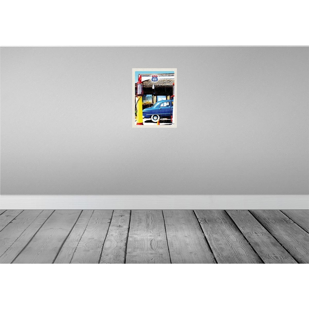 [LA-137159] Blechschild 40x30 cm Amerika Chicago Route 66 Tankstelle Bildmotiv Reisemotiv Abenteuer Reisen Urlaub Bild 2