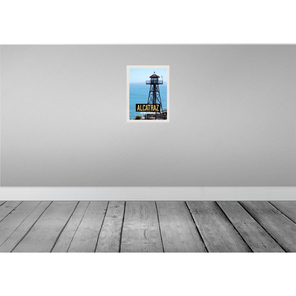 [LA-137162] Blechschild 40x30 cm San Francisco USA Urlaub Alcatraz Meer Turm Bildmotiv Reisemotiv Abenteuer Reisen Amerika Bild 2