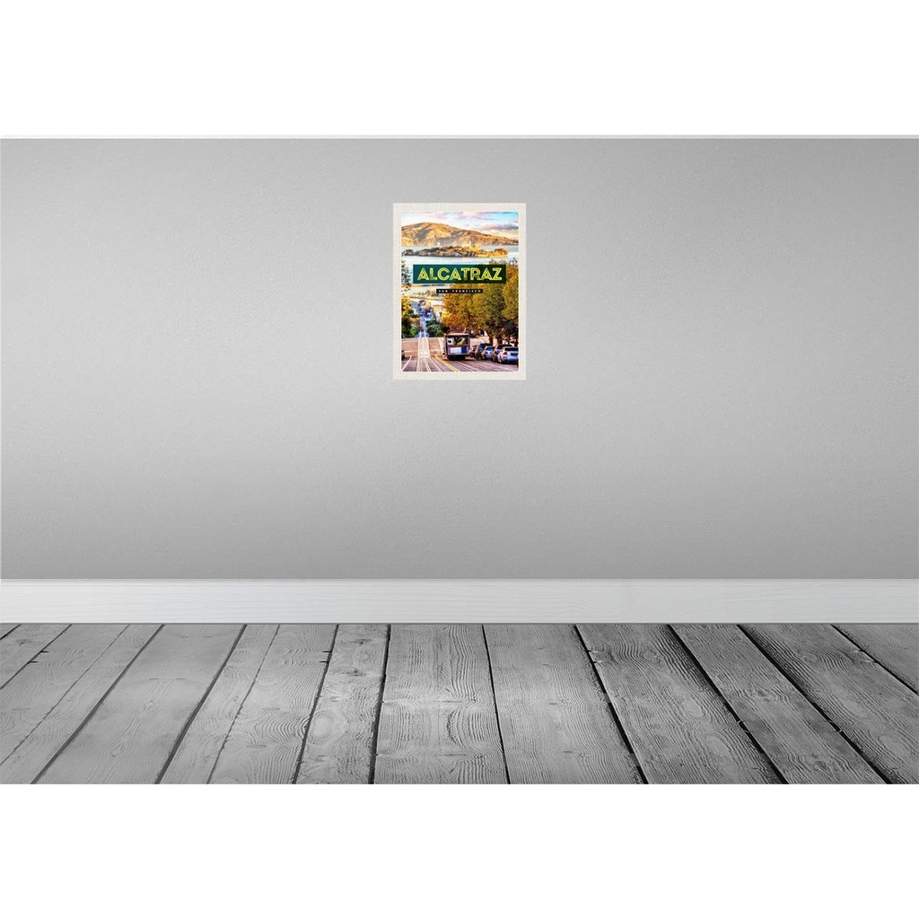 [LA-137163-H] Holzschild 40x30 cm San Francisco Alcatraz Straßenbahn Bildmotiv Reisemotiv Amerika USA Bild 2