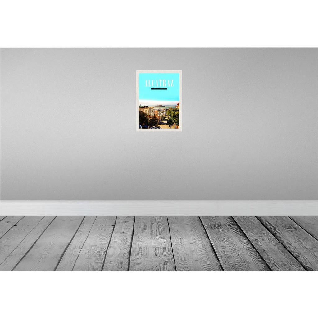 [LA-137164-H] Holzschild 40x30 cm San Francisco Alcatraz Stadt Straße Bildmotiv Reisemotiv Amerika USA Bild 2