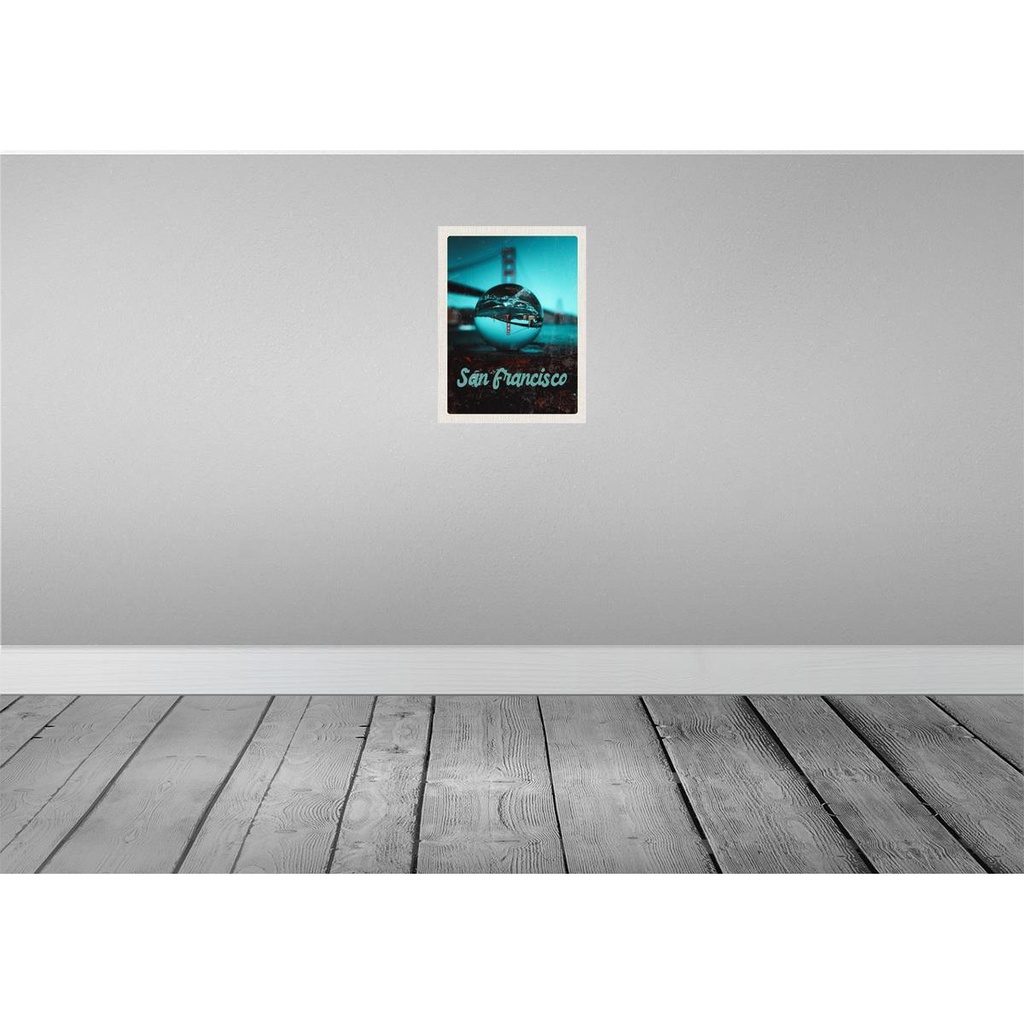[LA-137171] Blechschild 40x30 cm San Francisco Amerika USA Urlaub Brücke Meer Kurgel Trip Bildmotiv Reisemotiv Abenteuer Reisen Bild 2