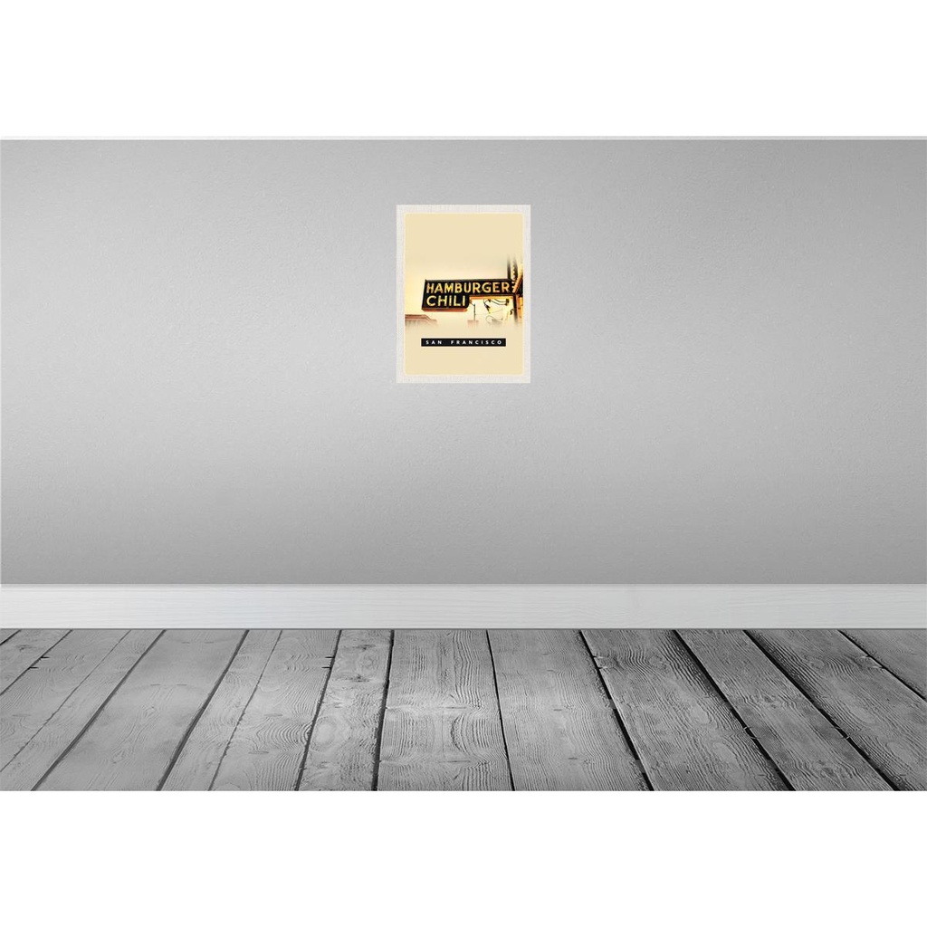 [LA-137177-H] Holzschild 40x30 cm San Francisco Hamburger Chili Essen Bildmotiv Reisemotiv Amerika USA Bild 2
