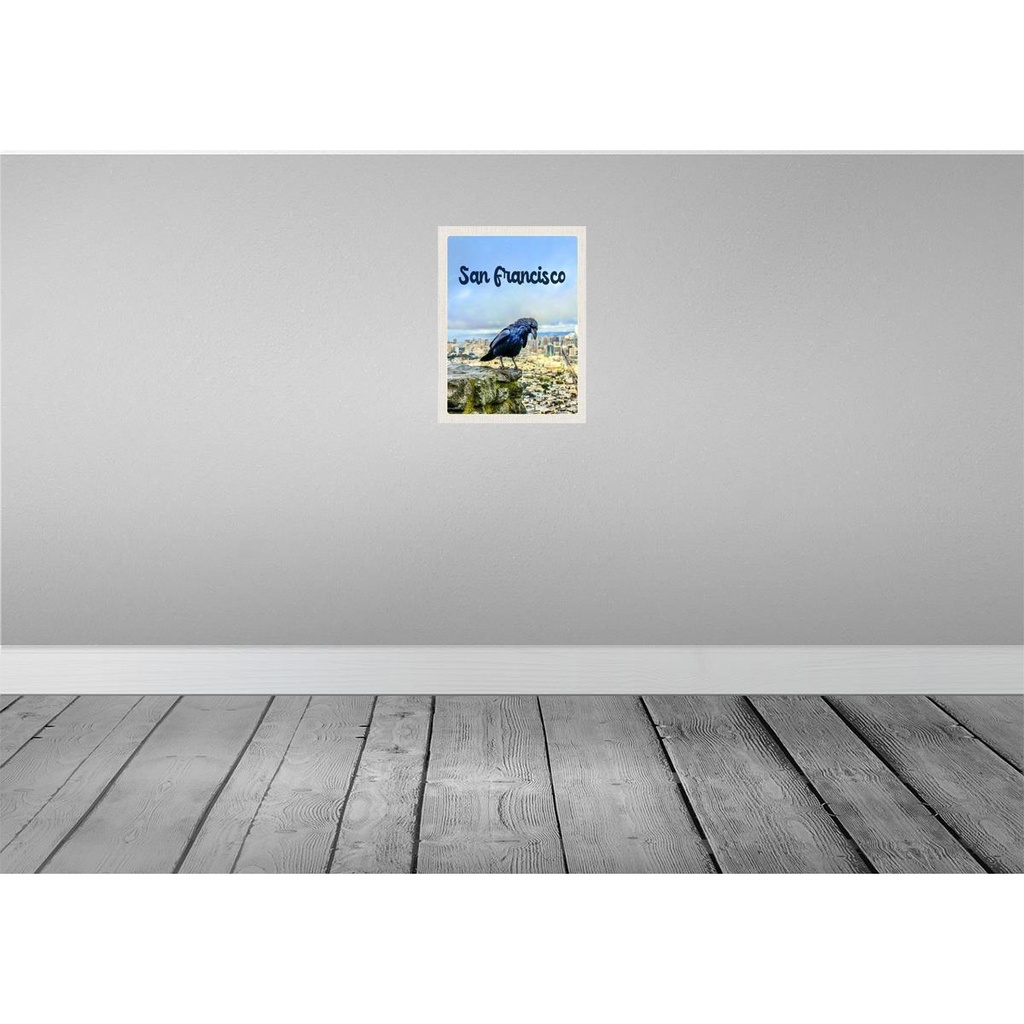 [LA-137180] Blechschild 40x30 cm San Francisco Amerika USA Urlaub Aussicht auf Stadt Rabe Bildmotiv Reisemotiv Abenteuer Reisen Bild 2