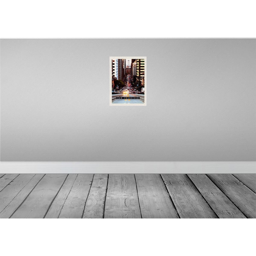 [LA-137181] Blechschild 40x30 cm San Francisco USA Urlaub Straße Autos Stadt Bildmotiv Reisemotiv Abenteuer Reisen Amerika Bild 2