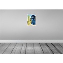 [LA-137183-H] Holzschild 40x30 cm San Francisco Amerika Häuser blau gelb Bildmotiv Reisemotiv USA Bild 2