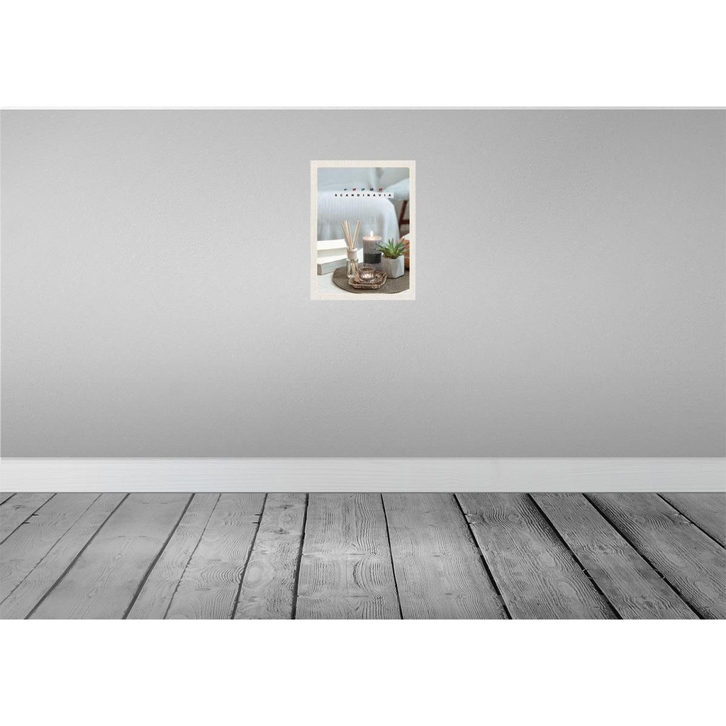 [LA-137195] Blechschild 40x30 cm Skandinawien Kerze Vase Tischdecke Bildmotiv Reisemotiv Abenteuer Reisen Europa Urlaub Bild 2