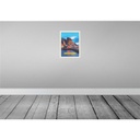 [LA-137202] Blechschild 40x30 cm Skandinawien Gebirge Urlaub Meer rote Häuser Bildmotiv Reisemotiv Abenteuer Reisen Europa Bild 2