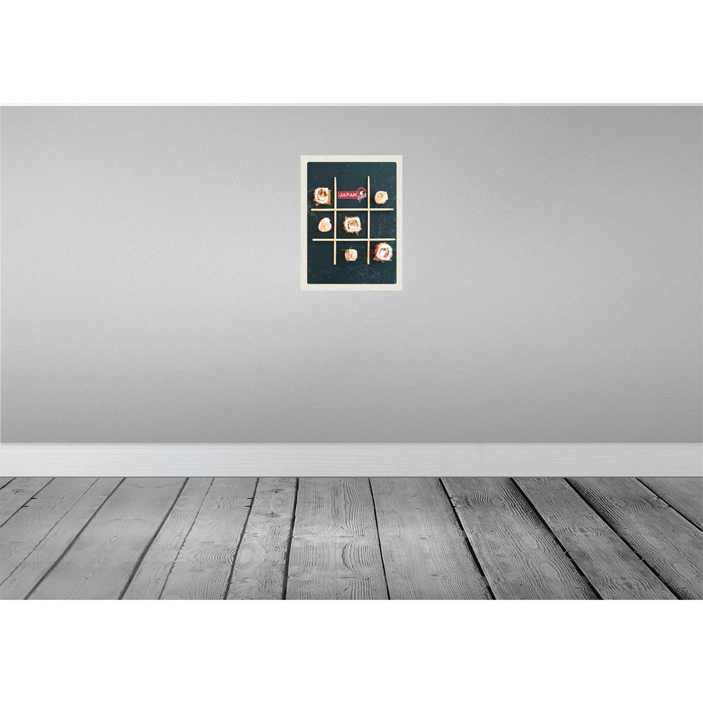 [LA-137222-H] Holzschild 40x30 cm Japan Soja Sushi Fisch Gurke Stäbchen Bildmotiv Reisemotiv Essen Trinken Bild 2