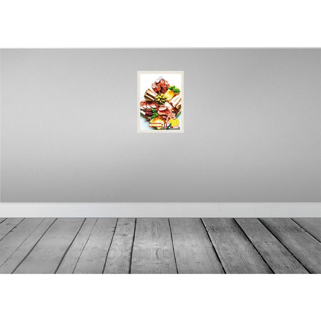 [LA-137231] Blechschild 40x30 cm Spanien Europa Urlaub Garnelen Oliven Wurst Bildmotiv Reisemotiv Abenteuer Reisen Bild 2
