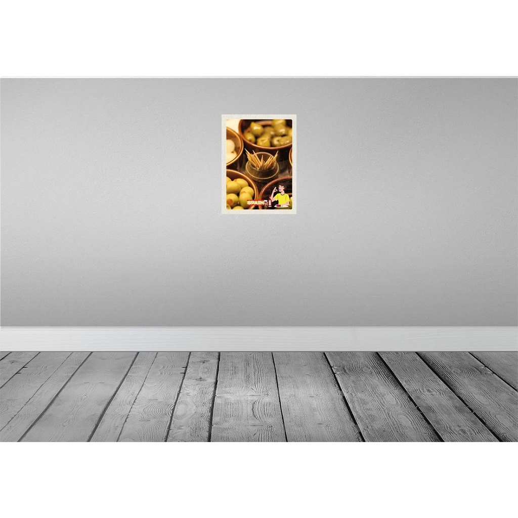 [LA-137234] Blechschild 40x30 cm Spanien Europa Oliven Zahnstocher Bildmotiv Reisemotiv Abenteuer Reisen Urlaub Bild 2