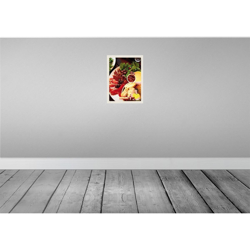 [LA-137235] Blechschild 40x30 cm Spanien Europa Urlaub Wurst Trauben Oliven Bildmotiv Reisemotiv Abenteuer Reisen Bild 2
