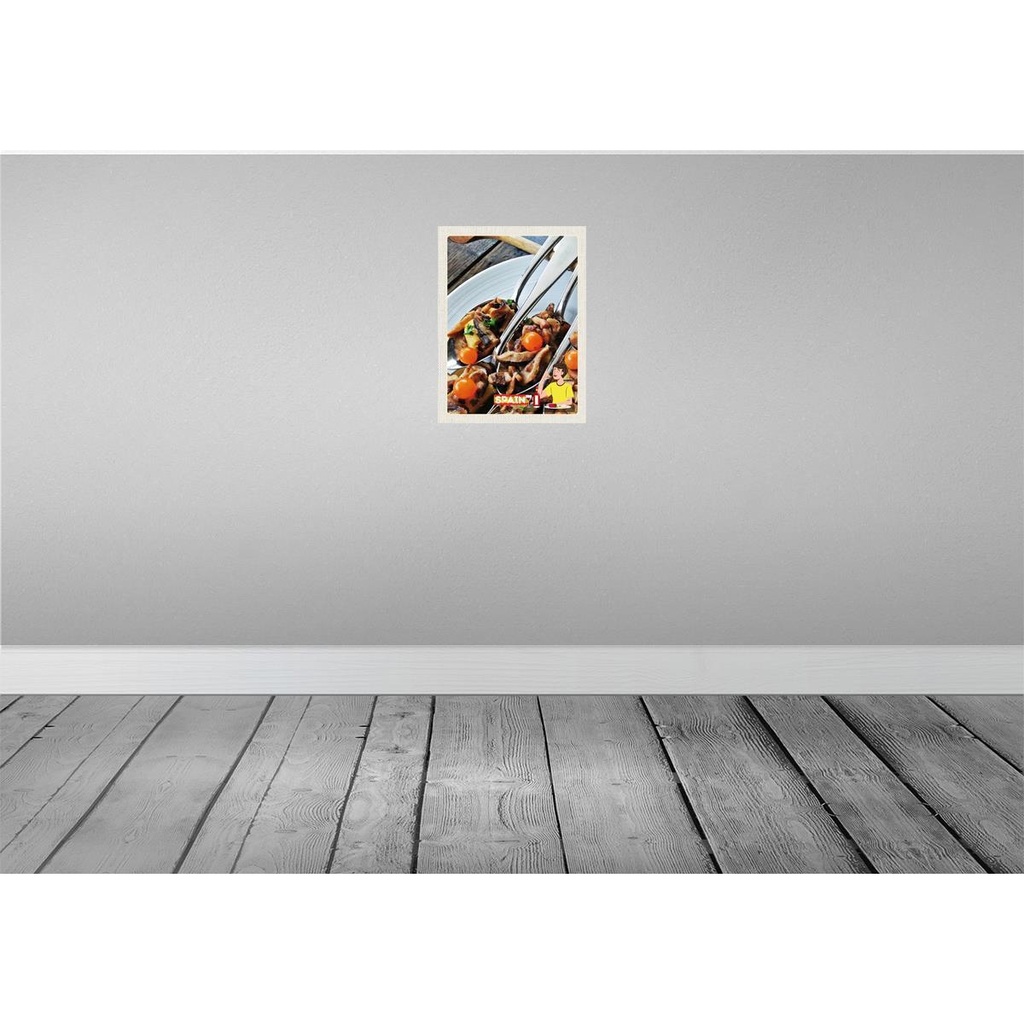 [LA-137236-H] Holzschild 40x30 cm Spanien Europa Tomaten Pilze Teller Bildmotiv Reisemotiv Bild 2
