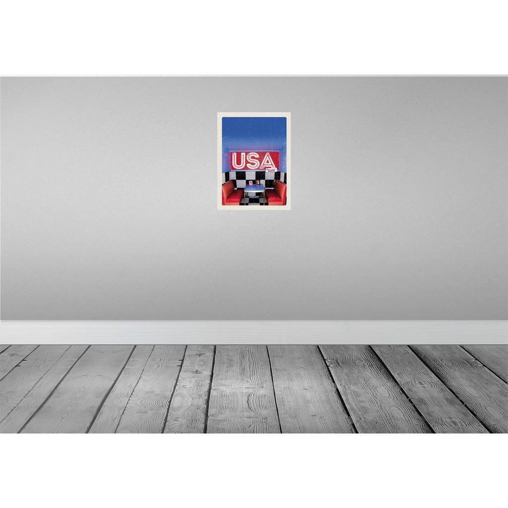 [LA-137242] Blechschild 40x30 cm Amerika Diner USA Urlaub American Restaurant Fast Food Bildmotiv Reisemotiv Abenteuer Reisen Bild 2
