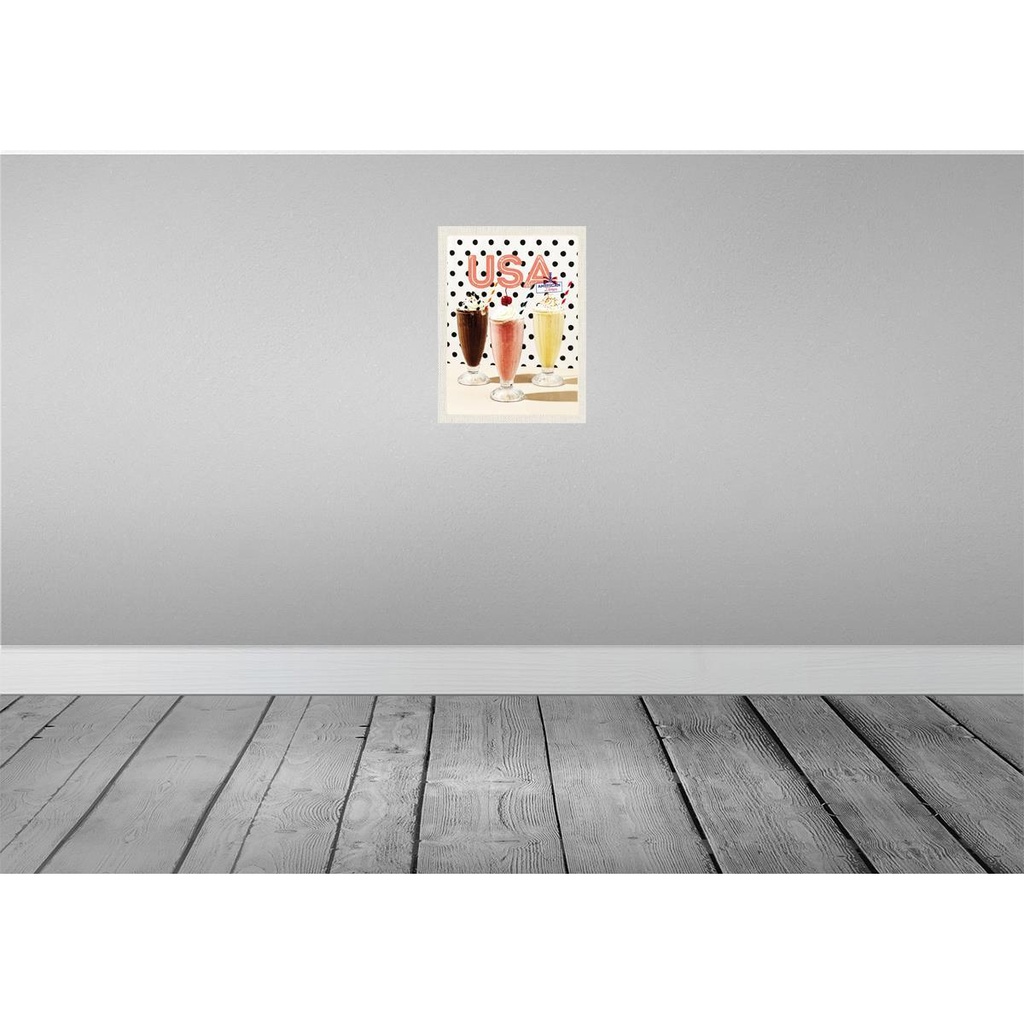 [LA-137244-H] Holzschild 40x30 cm Amerika Milchshake Vanille Schokolade Bildmotiv Reisemotiv USA Bild 2
