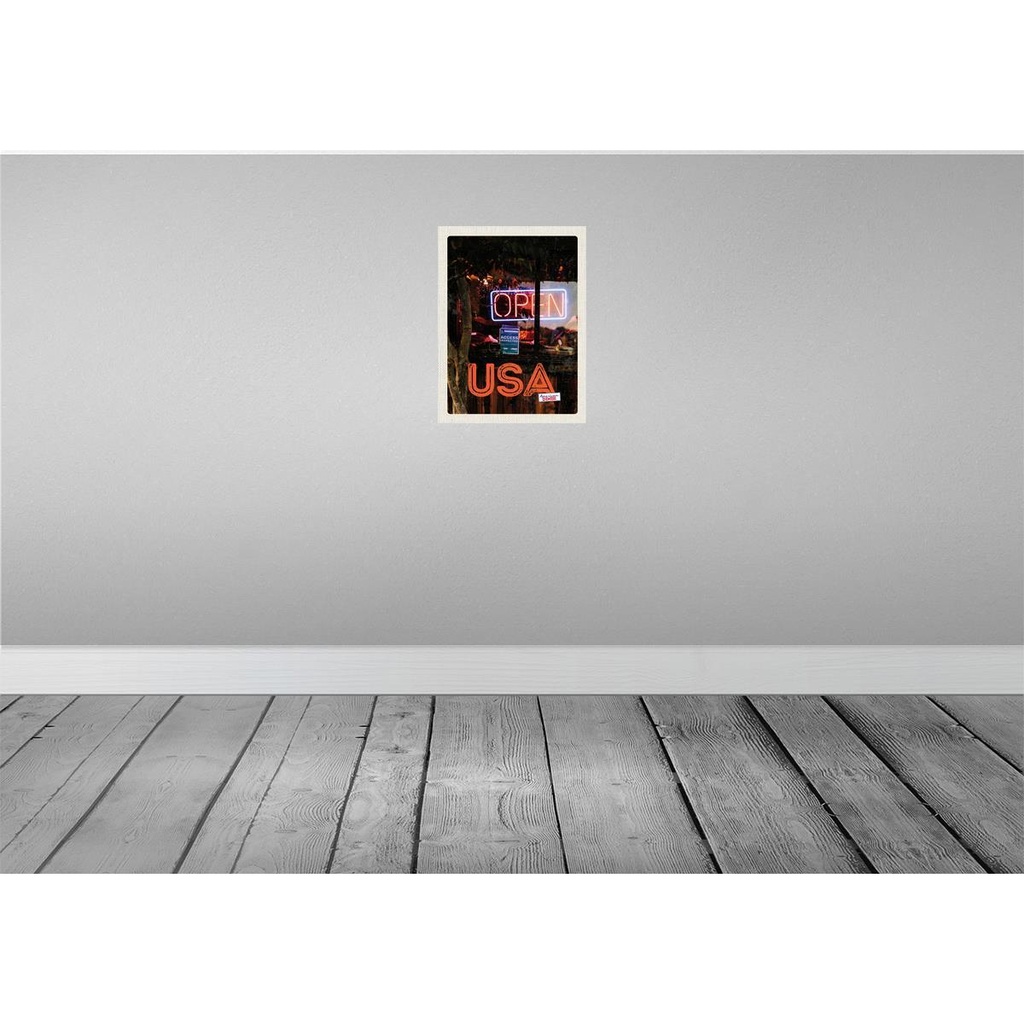 [LA-137247-H] Holzschild 40x30 cm Amerika Open Kaffee Kuchen Gerichte Bildmotiv Reisemotiv USA Bild 2