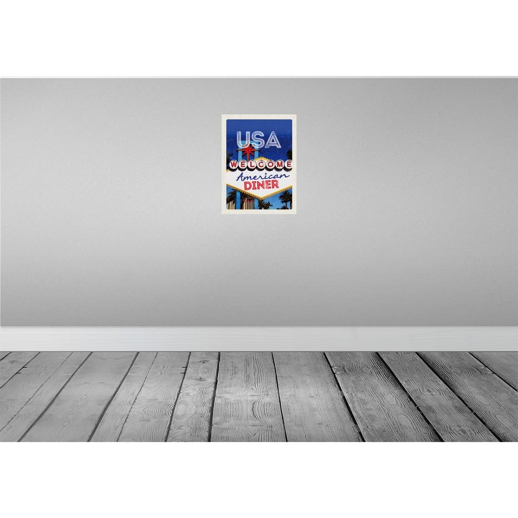 [LA-137251-H] Holzschild 40x30 cm Amerika Los Angeles Spielhalle Party Bildmotiv Reisemotiv USA Bild 2