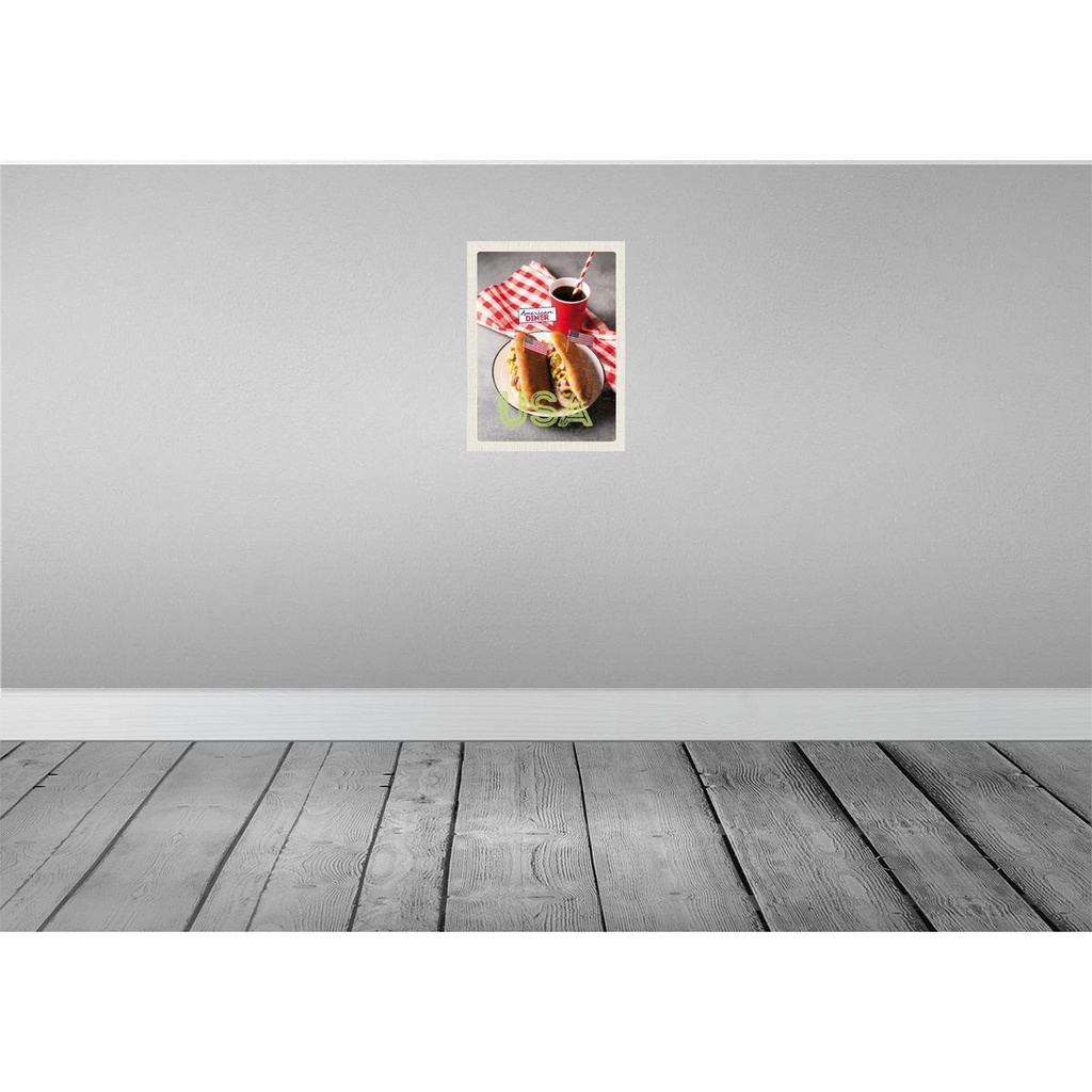 [LA-137259] Blechschild 40x30 cm Amerika USA Reisen Urlaub Hot Dog Gurken Senf Cola Bildmotiv Reisemotiv Abenteuer Bild 2