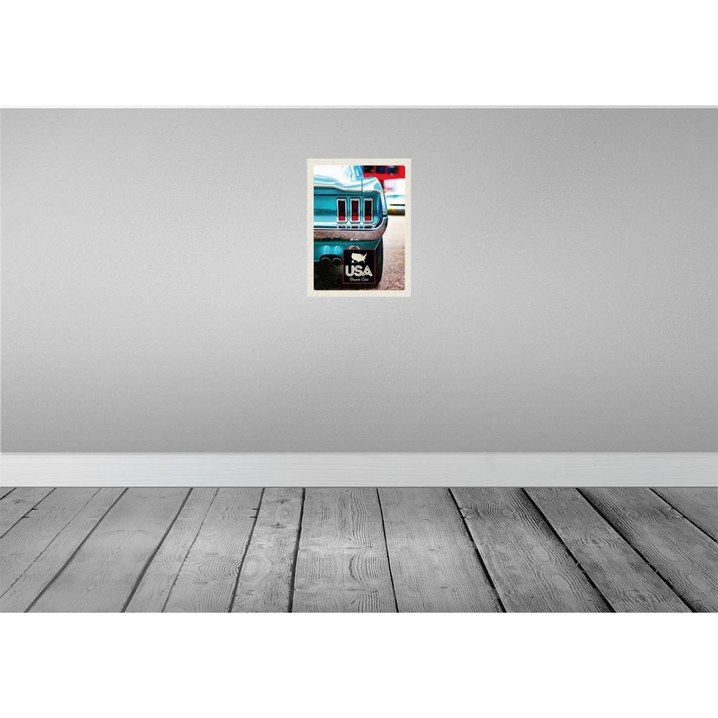 [LA-137265-H] Holzschild 40x30 cm USA altes Fahrzeug Oldtimer Bildmotiv Reisemotiv Amerika Bild 2