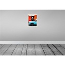 [LA-137266-H] Holzschild 40x30 cm USA Oldtimer Dram Cars blau Amerika Bildmotiv Reisemotiv Bild 2
