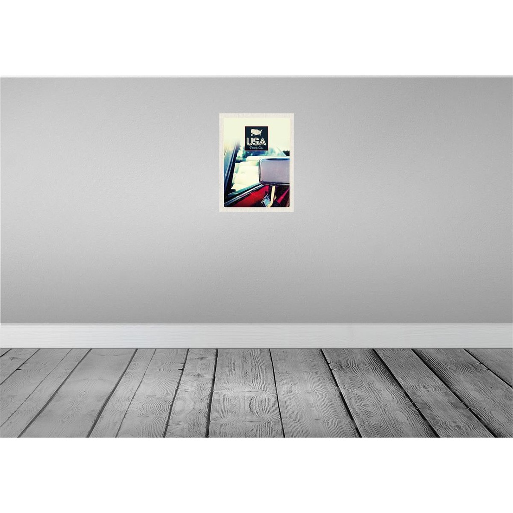 [LA-137267-H] Holzschild 40x30 cm Amerika Fahrzeug Spiegel rot Gemälde Bildmotiv Reisemotiv USA Bild 2