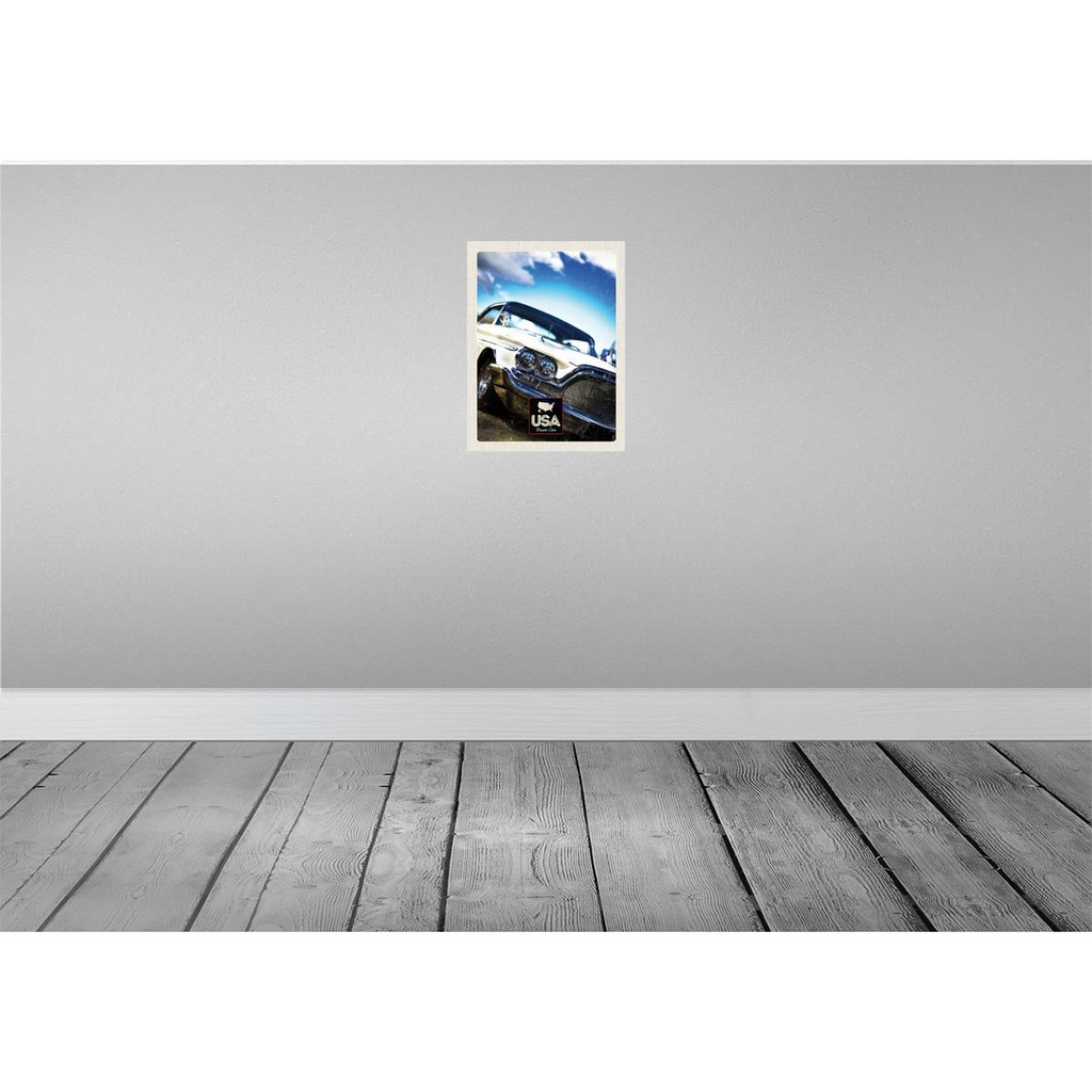 [LA-137270-H] Holzschild 40x30 cm Amerika Oldtimer 90er silber Bildmotiv Reisemotiv USA Bild 2