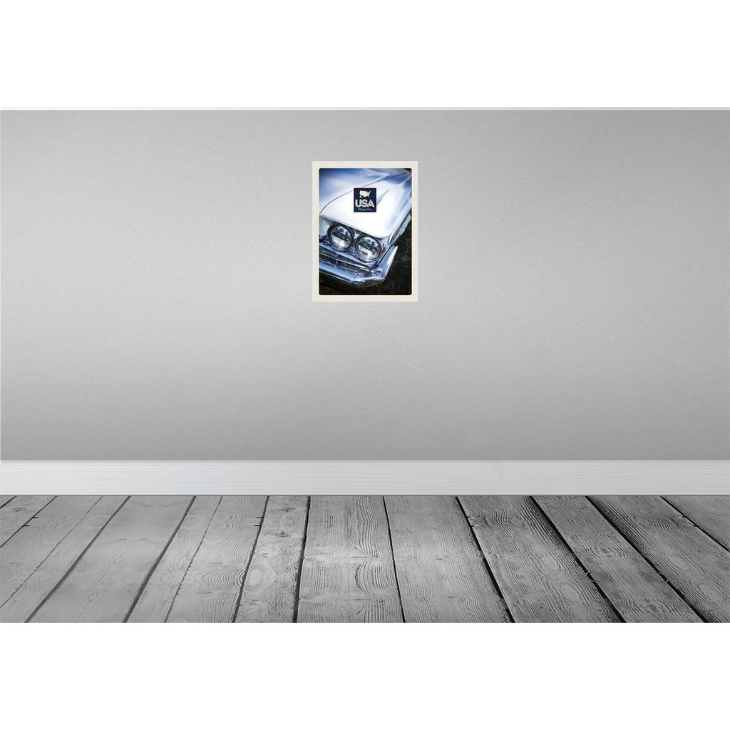 [LA-137279-H] Holzschild 40x30 cm Amerika Oldtimer weiß Dream Cars Bildmotiv Reisemotiv USA Bild 2