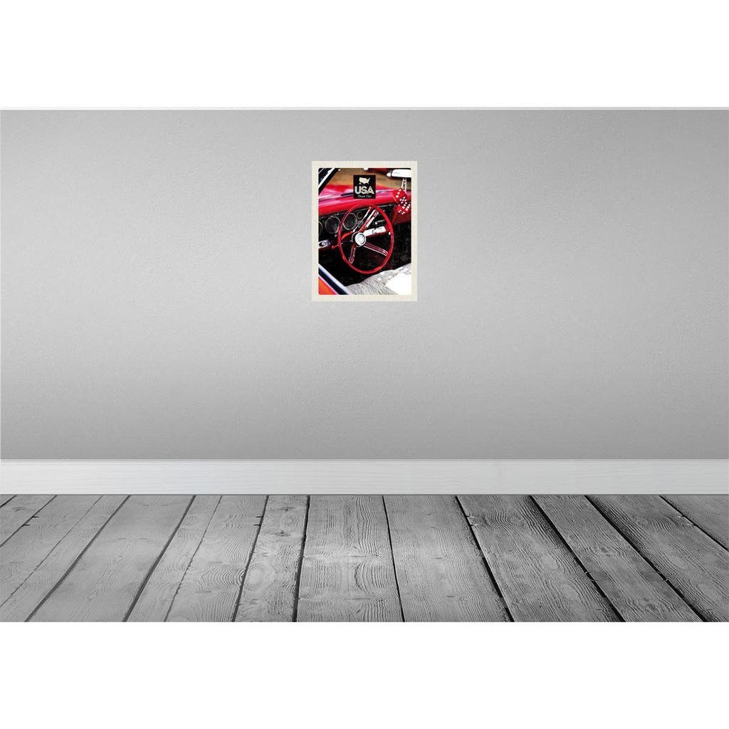 [LA-137282] Blechschild 40x30 cm Amerika Oldtimer USA Urlaub Rot Würfel Bildmotiv Reisemotiv Abenteuer Reisen Bild 2