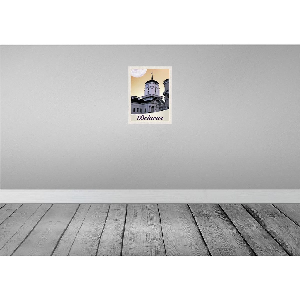 [LA-137289-H] Holzschild 40x30 cm Belarus Architektur Gebäude Bildmotiv Reisemotiv Europa Bild 2